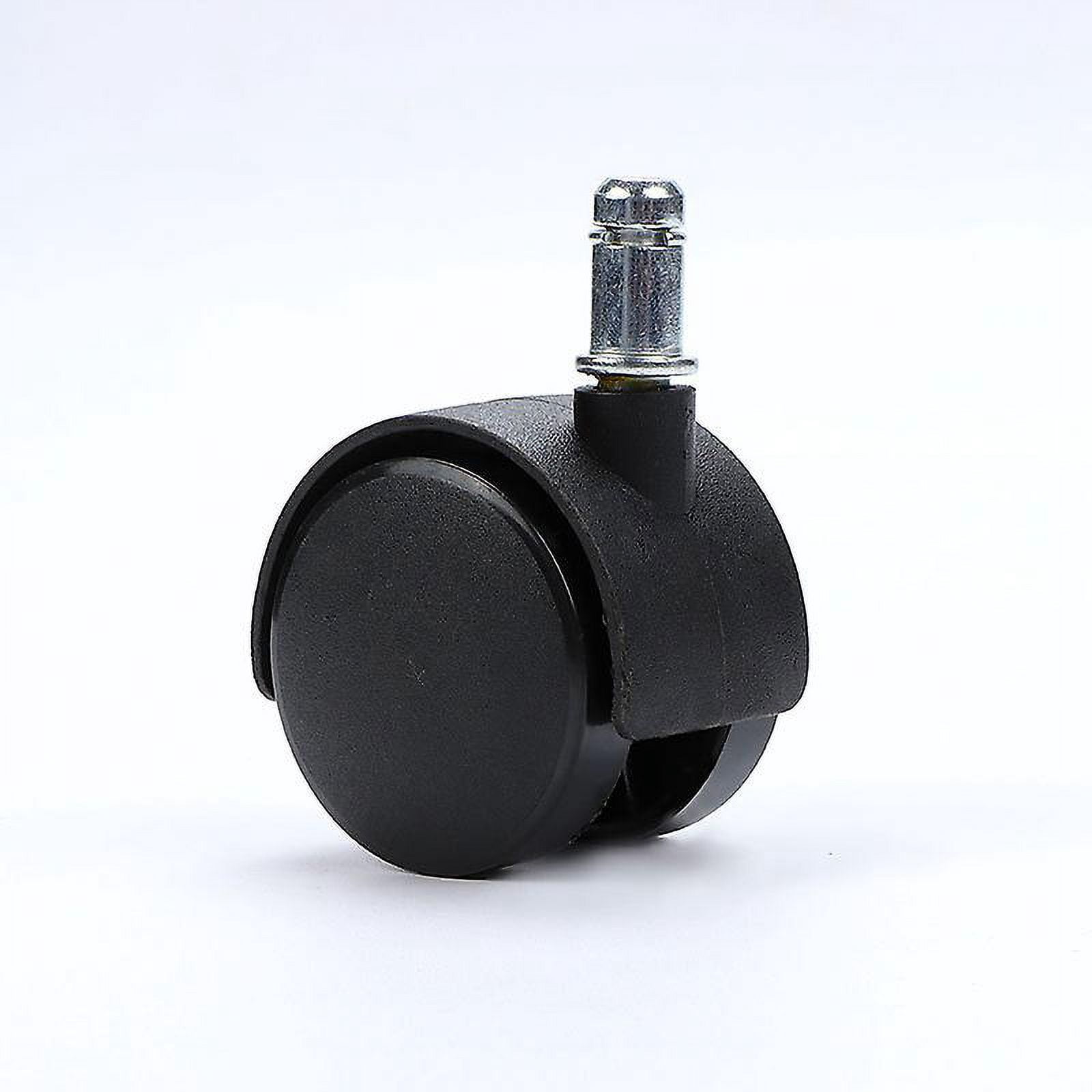 Set of 4 Furniture Casters Black Non-Brake Plastic Transport Casters