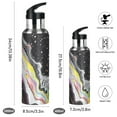 thumbnail image 2 of Yayeee 33oz Insulated Water Bottle Double Wall Stainless Steel with Flip Straw Lid, Colorful White, 2 of 7