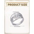 thumbnail image 2 of 1set 1Pcs Flower Stainless Steel Finger Rings Hollow Ring Jewelry Decoration for Women Birthday Festival Elegant Gifts Personalized Jewelry for DIY Stainless Steel Color, 2 of 3