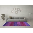 thumbnail image 3 of Ahgly Company Indoor Round Abstract Purple Contemporary Area Rugs, 6' Round, 3 of 4