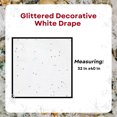 thumbnail image 2 of Glittered Winter Soft Decorative White Drape 32x40 Inch for Indoor Home Kitchen Mantle Window Holiday Christmas Trees Backdrop Party Favor Table Xmas Decoration Gift Supplies - 2 count, 2 of 7