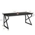 thumbnail image 3 of Vividwood 70.9-Inch Executive Desk, Heavy Duty Industrial Home Office Desk, Modern Large Computer Desk for Home Office, 500 lbs Capacity, 3 of 8