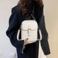 thumbnail image 3 of husxh Leather Small Crossbody Cell Phone Bag Women Men Versatile Shoulder Purse(white), 3 of 8
