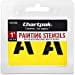 thumbnail image 3 of Chartpak CHA01550 Painting Stencil Numbers-Letters- 1in.- Yellow, 3 of 4