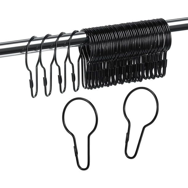 60 Pieces Metal Shower Curtain Hooks Hanging Shower Clips Metal Shower