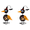 2PCS Metal Crow Pumpkin Candle Holder#7, variant on 2PCS Halloween Decorations Metal Crow Pumpkin Candle Holder, Artistic Iron Crow Candle Stand, Spooky Cute Bird Decor for Halloween Party Room Tabletop Decoration