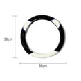 thumbnail image 2 of Steering Wheel Cover Non-Slip Grip Autumn Winter Cover 38 cm - White, 2 of 3