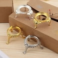 thumbnail image 3 of 1Set Crystal Ball Base Golden Round Alloy Glass Modern Home Decor Display Storage For Adults, 3 of 8