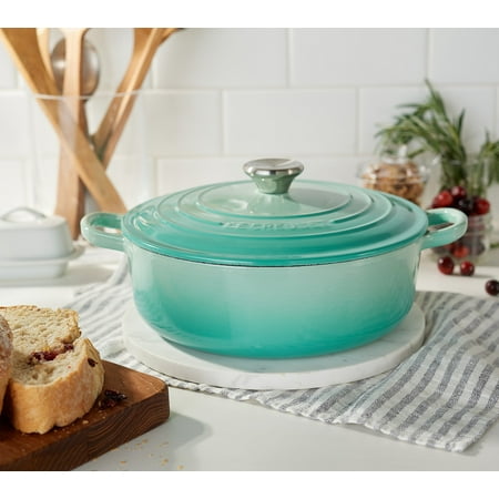 Le Creuset Signature Enameled Cast Iron Round Dutch Oven, 4 1/2-Qt., red & Flame