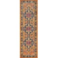 thumbnail image 3 of Transitional 2x10 Area Rug (2'3'' x 10') Oriental Orange, Navy Indoor Runner Easy to Clean, 3 of 8