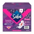 thumbnail image 5 of Saba Extra Long Night Sanitary Napkins with Leak Protection, Clean Fresh, Extra Heavy, 48 Count, 5 of 5