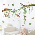 thumbnail image 2 of Runtoo Forest Animals Wall Decals Monkey Koala Tree Branch Wall Stickers Nursery Kids Room Classroom Wall Decor, 2 of 4