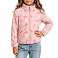 thumbnail image 2 of BLVB Toddler Baby Girls Fleece Jacket Zipper Coats Soft Stand Collar Fall Winter Warm Outerwear with Pockets(Pink,1-2 Years), 2 of 5