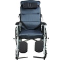 thumbnail image 2 of Silla de Ruedas Reclinable NANOFORT Azul Plegable con Frenos de Gatillo para Adultos Mayores Discapa, 2 of 4