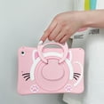 thumbnail image 2 of TECH CIRCLE Cartoon Tablet Case for Apple iPad Pro 2016 & iPad Air 2 (2014) 9.7", Cute Case for Kids, Built-in Rotating Kickstand & Handle, with Shoulder Strap, Shockproof Portable Case, Pink Cat, 2 of 5
