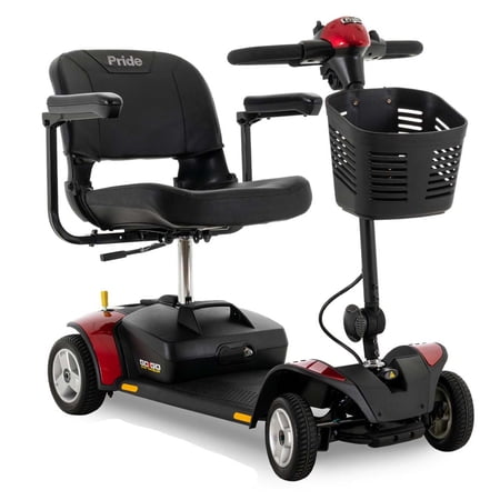 Pride Mobility Go-Go Elite Traveller 4-Wheel SC44E w/ 18 AH Mobility Scooter, Red