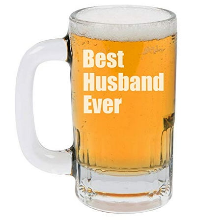 

12oz Beer Mug Stein Glass Best Husband Ever