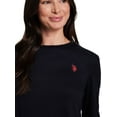 thumbnail image 5 of U.S. Polo Assn. Women's Holiday Giftable Long Sleeve Top and Plush Pant Pajama Sleep Set, 2-Piece, Sizes S-3X, 5 of 8