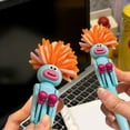 thumbnail image 1 of 1pc Funny Exploding Hair For Man Boxing Round Ballpoint Pen Student Highlooking Funny Birthday Gift 1.0mm Black Refill Knocks Big Mouth Knocks Pen Ink 1ml, 1 of 6