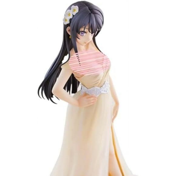 Sakurajima Mai Figure(Wedding Dress ver.) Anime Girl Action Figure PVC Statue Game Character Decor Collectible 9.45inch/24cmHome Car Desktop Decoration Best Gift for Adult Kids Children Figure