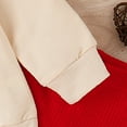 thumbnail image 6 of Mercatoo Toddler Baby Girl Valentine's Day Outfits Valentines Long Sleeve Crewneck Sweatshirt Ribbing Flare Pants 2Pcs Set, 6 of 7