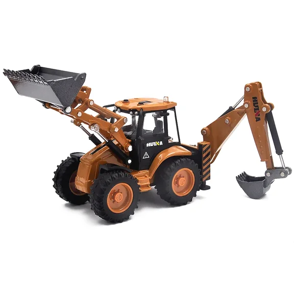 1:50 Two-way Excavator Loader Alloy Die-cast Static Construction Machinery Model Adult Boy Children's Birthday Gift Collectible Ornament Toy Car