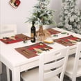 thumbnail image 1 of With Knife&Fork Buckle Design Placemat, Cloth Christmas Table Mat, Heat Insulation Patio For Gift Thanksgiving Barbecue, 1 of 8