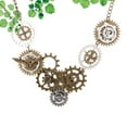 thumbnail image 2 of Necklace Steampunk Jewelry Gears Pendant Retro Neck Chain Costume Clock Clockwork Vintage Gothic Cog Gear Cogs Choker, 2 of 6