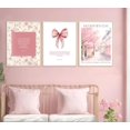 thumbnail image 2 of Hieng 3Piece Christian Wall Painting Bible Prints Girls Room Painting Bible Verse Poster with Pink Flowers and Bow Design Gallery Picture Religious Bedroom Decor, 2 of 6