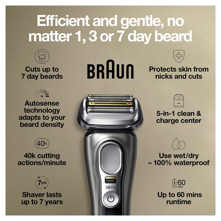 Braun Series 9 Pro 9465cc Wet Dry Rechargeable Portable Men's