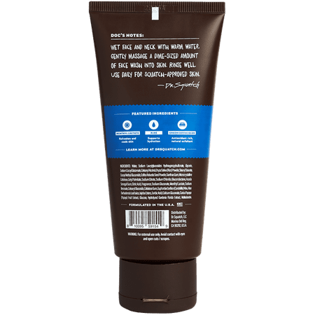 Dr. Squatch Fresh Falls Natural Face Wash for Men, 4 fl oz