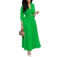 thumbnail image 3 of Spring and Summer Waist Cinching Elegant Solid Color Dress, 3 of 6