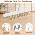 White 1 Pack Wood Space Saving Foldable Closet Hangers for Bras Tank ...