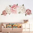 thumbnail image 4 of Wallpaper Peel and Stick Promotion Sale! Nomeni Floral Peonies Wall Decal Peony Bouquet Flowers Removable Peel and Stick Wall Sticker, Home Decor Clearance Sale White, 4 of 7
