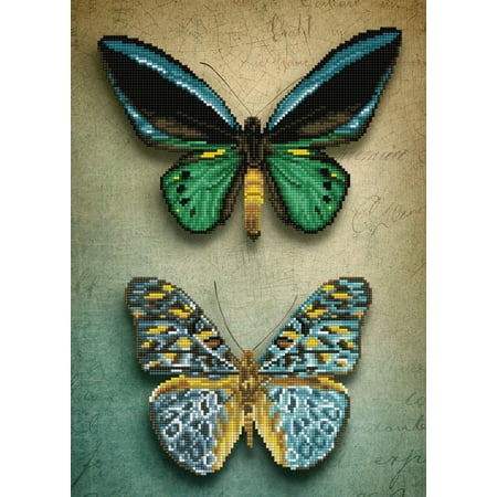 UPC: 4895225921539 | DIAMOND DOTZ Antique Butterflies Diamond Painting Kit – Unisex – Adults and Teens Ages 13 and Up
