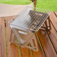 thumbnail image 3 of Gril BBQ Portable en Acier Inoxydable Pliable Polyvalent Ensemble de Cuisson Extérieur pour Barbecues Camping Voyage, 3 of 7