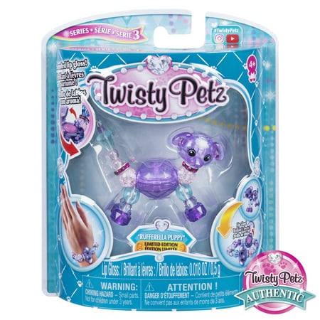 Twisty Petz, Series 3, Rufferella Puppy Collectible Bracelet with Lip Gloss for Kids Aged 4 and Up