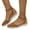 Brown, variant on Women's Espadrilles Suede Platform Sandals Lightweight Closed Toe Wedge Mules with Ankle Strap Slip On Casual Dressy Shoes White Size 9