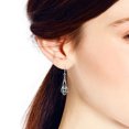 thumbnail image 3 of Ornate Marcasite & Oval Abalone Shell Inlay Sterling Silver Dangle Earrings, 3 of 5