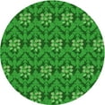 thumbnail image 1 of Ahgly Company Machine Washable Indoor Round Transitional Green Area Rugs, 5' Round, 1 of 7