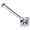 White Gold - 2mm stone, variant on 22G Solid 14Kt Gold Nose Bone Stud with Prong Set real Tanzanite Gemstone, 14kt Yellow Gold or 14kt White Gold - December Birthstone Nose Ring-NBWG_TZN-1.5MM