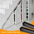 thumbnail image 4 of 23.6"-57.1" Cabinet Drawer Slides, Concealed Pull Out Drawer Slides, Full Extension Drawer Runners, 264LB Load Capacity,1 Pair,Black, 4 of 9