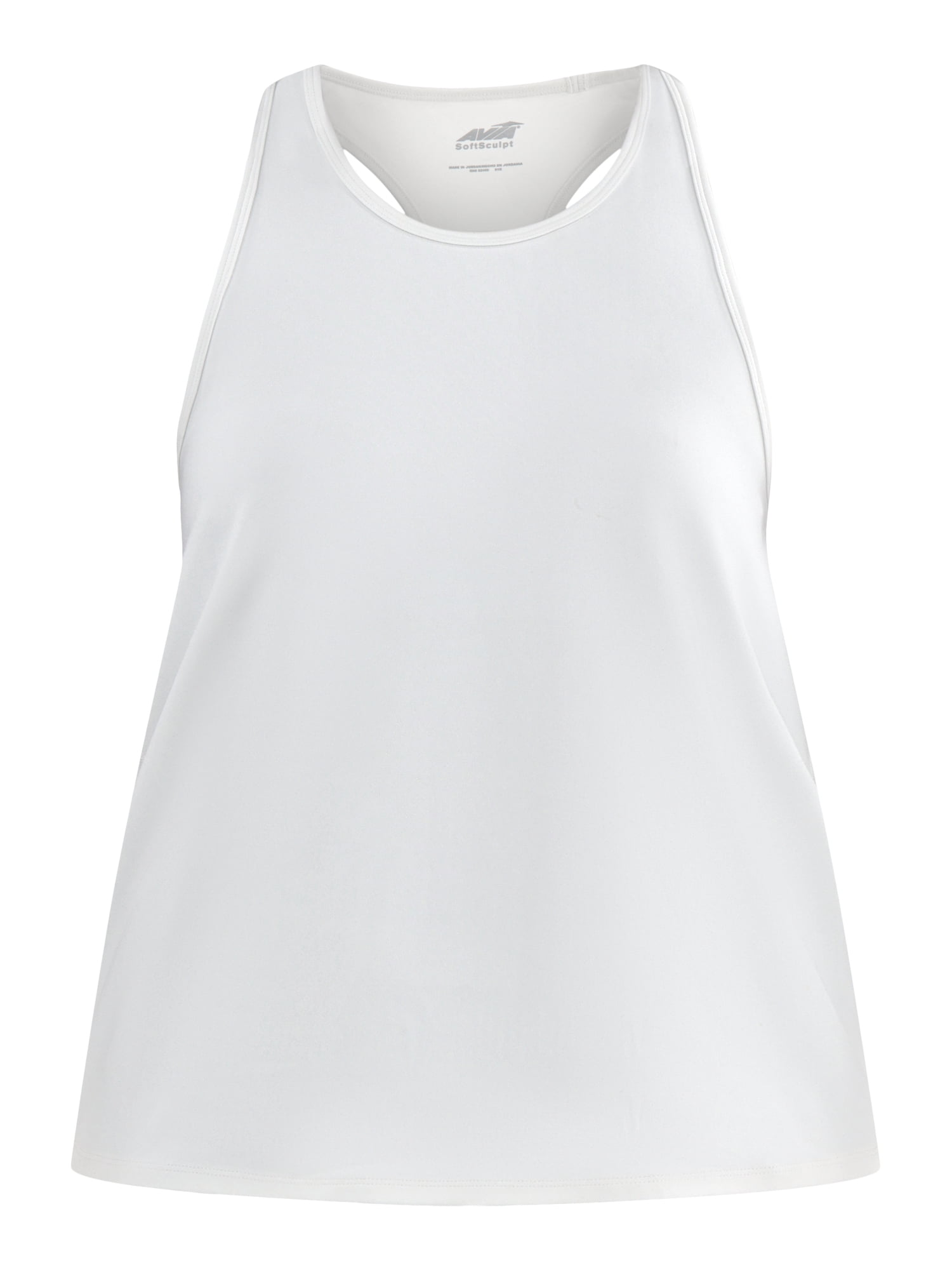Avia Women's SoftSculpt Relaxed Racerback Tank Top with UPF 50, Sizes XS-XXXL