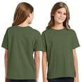 thumbnail image 2 of Crown Craze® Youth Ecosmart Short Sleeve T-Shirt, 50/50 Cotton/Polyester Classic Fit Crew Neck Tee (Deep-Red, L), 2 of 6