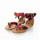 thumbnail image 5 of Sandalias bohemias con correa de tobillo de seda para vacaciones en la playa para mujer Wmkox8yii  nm858, 5 of 6