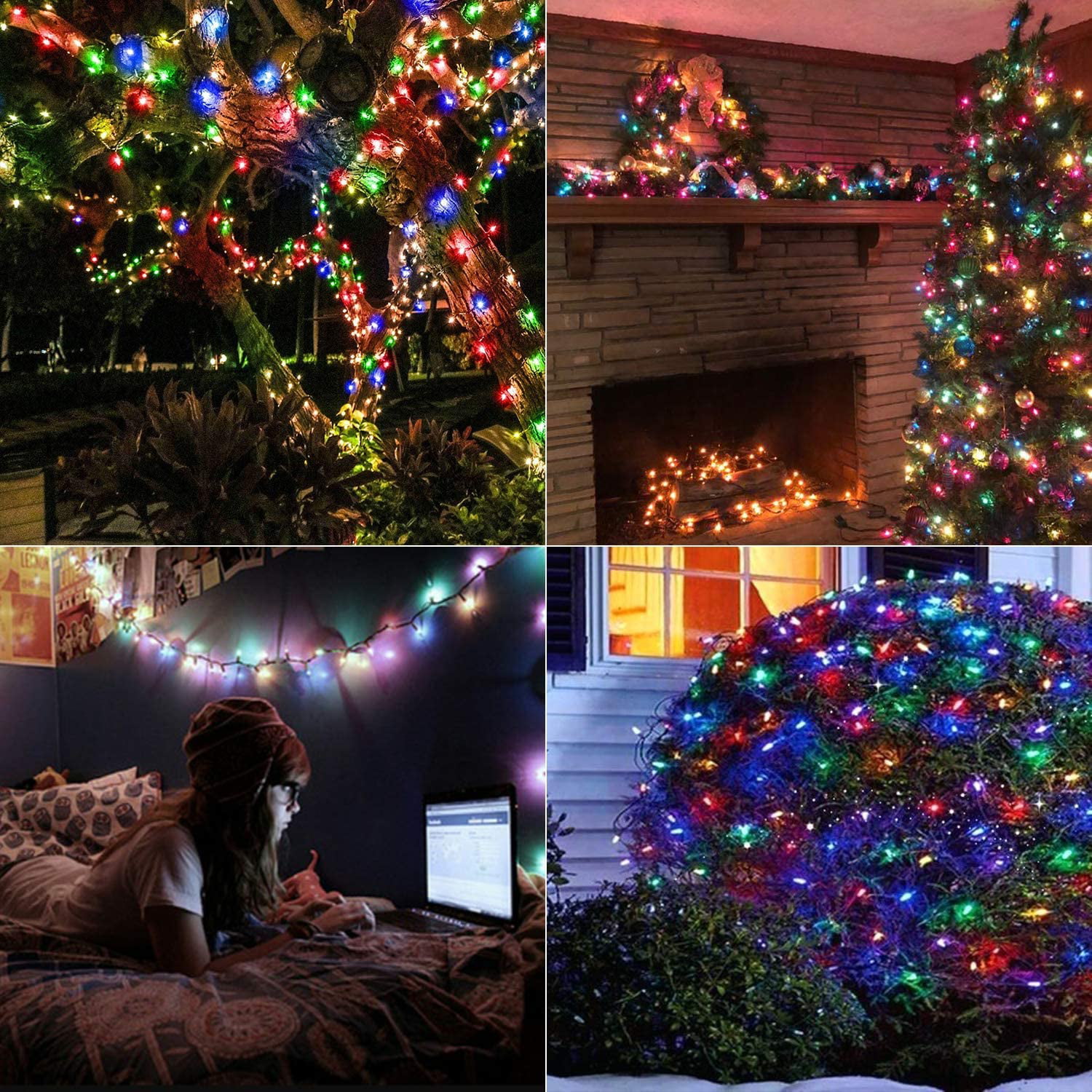 Tcamp 33ft 100LED Christmas Lights Outdoor Indoor, Battery Operated  Christmas Tree Lights with Remot…See more Tcamp 33ft 100LED Christmas  Lights