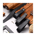 thumbnail image 4 of 10Pcs Wall Hooks,PU Leather Curtain Rod Holder, Leather Straps Black, 4 of 5