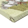 thumbnail image 2 of Ambesonne Easter Fitted Sheet, Vintage Ribbon Basket Eggs, Queen Size, Green and Khaki, 2 of 3
