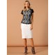 thumbnail image 3 of Blusa Manga Corta Allegra K Cuello Redondo Encaje Floral Mujer Negro M, 3 of 6