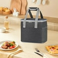 thumbnail image 5 of Insulated Aluminum Foil Lunch Bag - Black Thermal Cooler Bag, 27x22x18cm, Waterproof, Large Capacity, Leak Proof Design, Ideal for Office, Work, Picnics, and Travel, 5 of 6